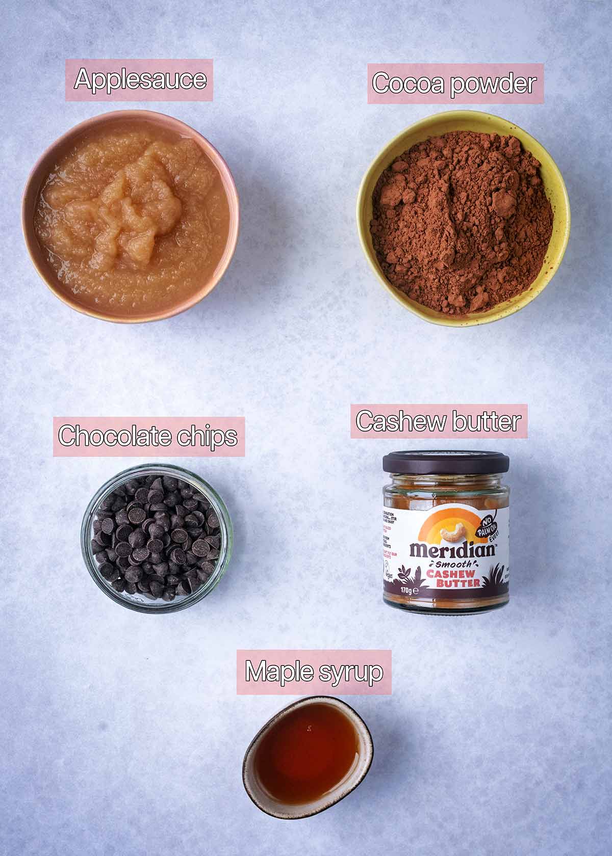 All the ingredients needed for this recipe each with a text overlay label.