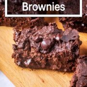 Applesauce brownies with a text overlay title.