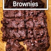 Applesauce brownies with a text overlay title.